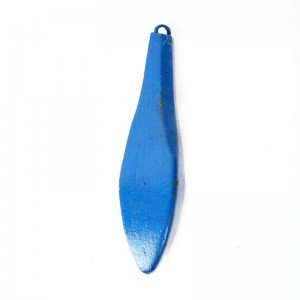 Rybářský sinker litinový lakovaný modrý